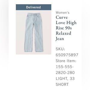 Brand new, barely worn jeans.